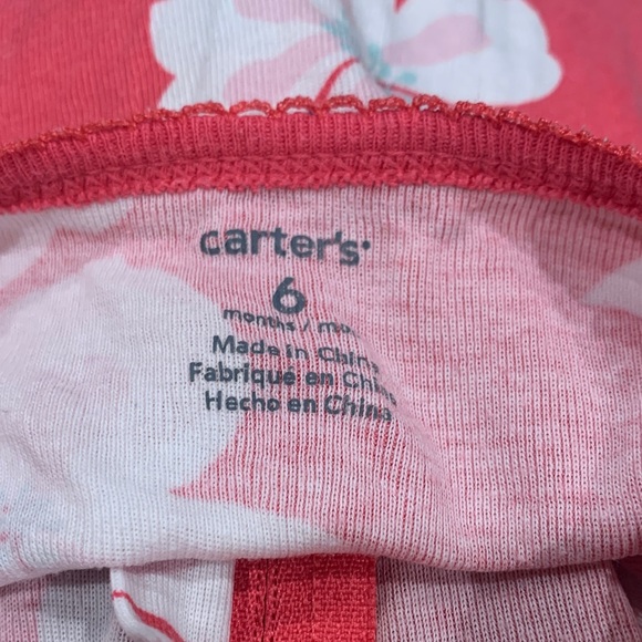 Carters Floral Pink Kids One Piece - Picture 2 of 2